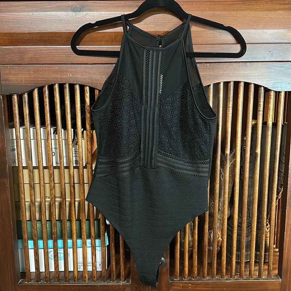 Black lace bodysuit